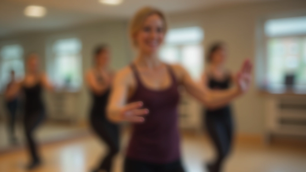 Instructor demonstrating basic bachata step from front view, showing proper posture and foot positioning, clean studio space, bright even lighting